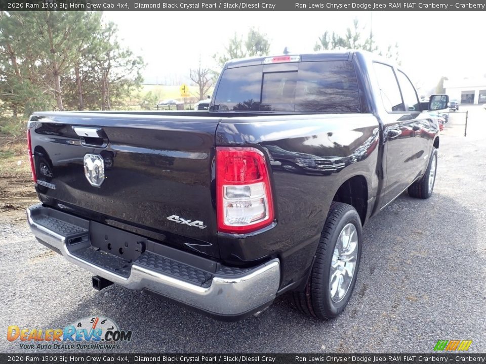 2020 Ram 1500 Big Horn Crew Cab 4x4 Diamond Black Crystal Pearl / Black/Diesel Gray Photo #5