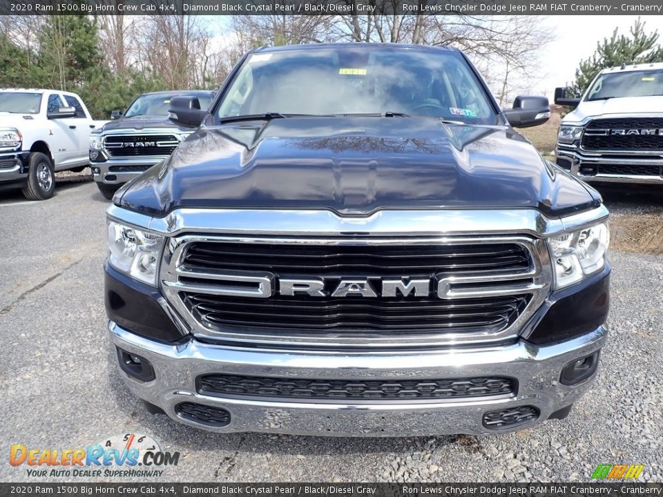 2020 Ram 1500 Big Horn Crew Cab 4x4 Diamond Black Crystal Pearl / Black/Diesel Gray Photo #8
