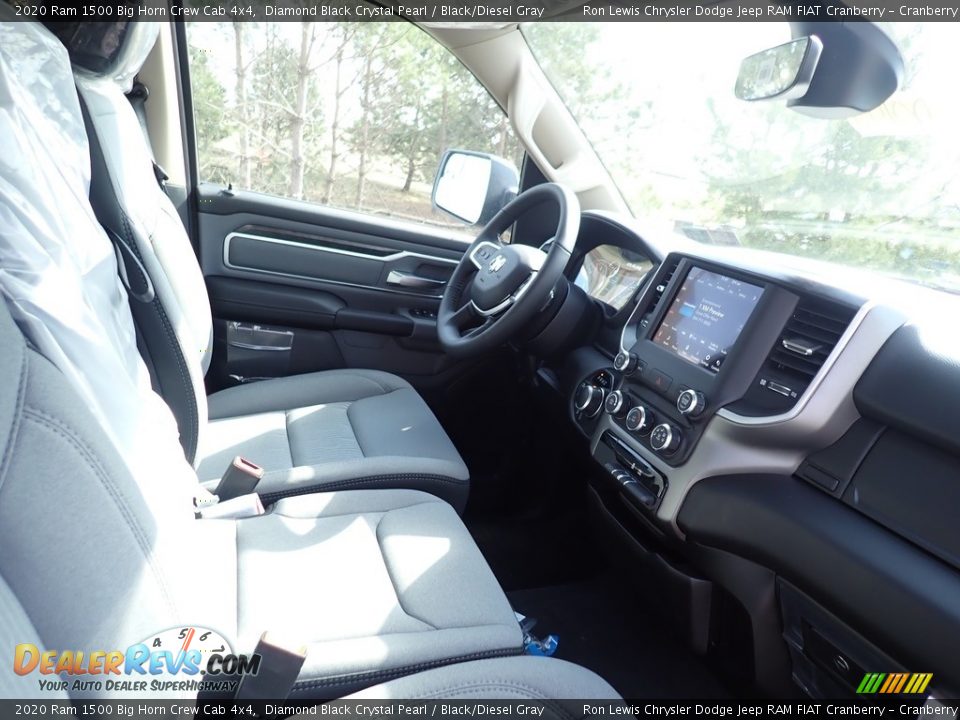 2020 Ram 1500 Big Horn Crew Cab 4x4 Diamond Black Crystal Pearl / Black/Diesel Gray Photo #10