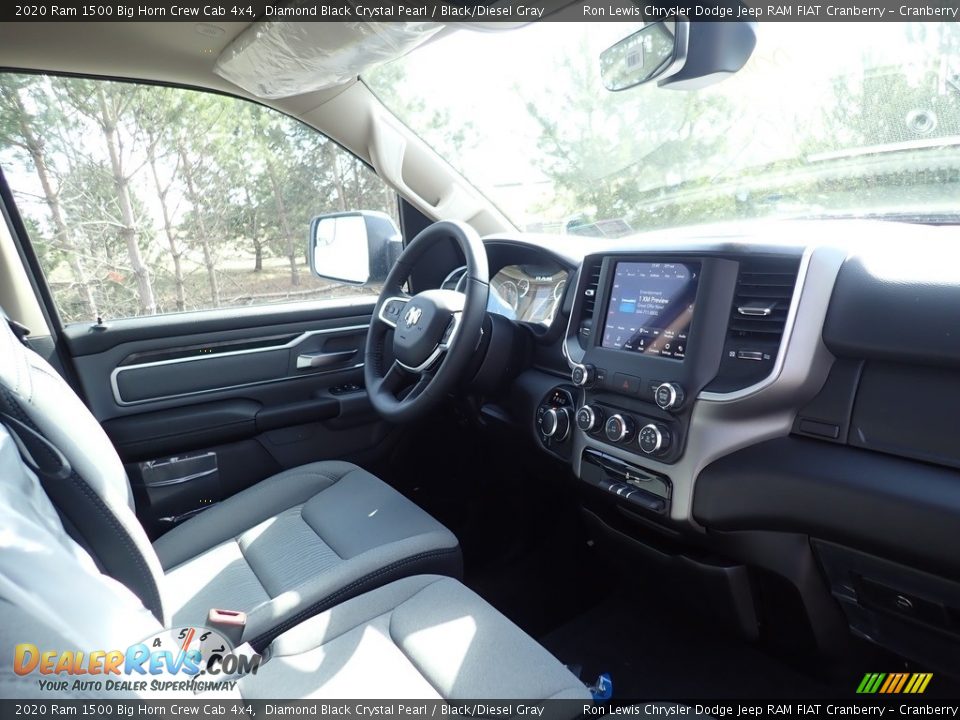 2020 Ram 1500 Big Horn Crew Cab 4x4 Diamond Black Crystal Pearl / Black/Diesel Gray Photo #11