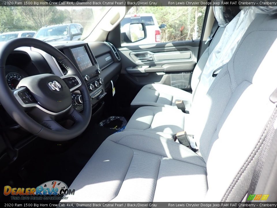 2020 Ram 1500 Big Horn Crew Cab 4x4 Diamond Black Crystal Pearl / Black/Diesel Gray Photo #13