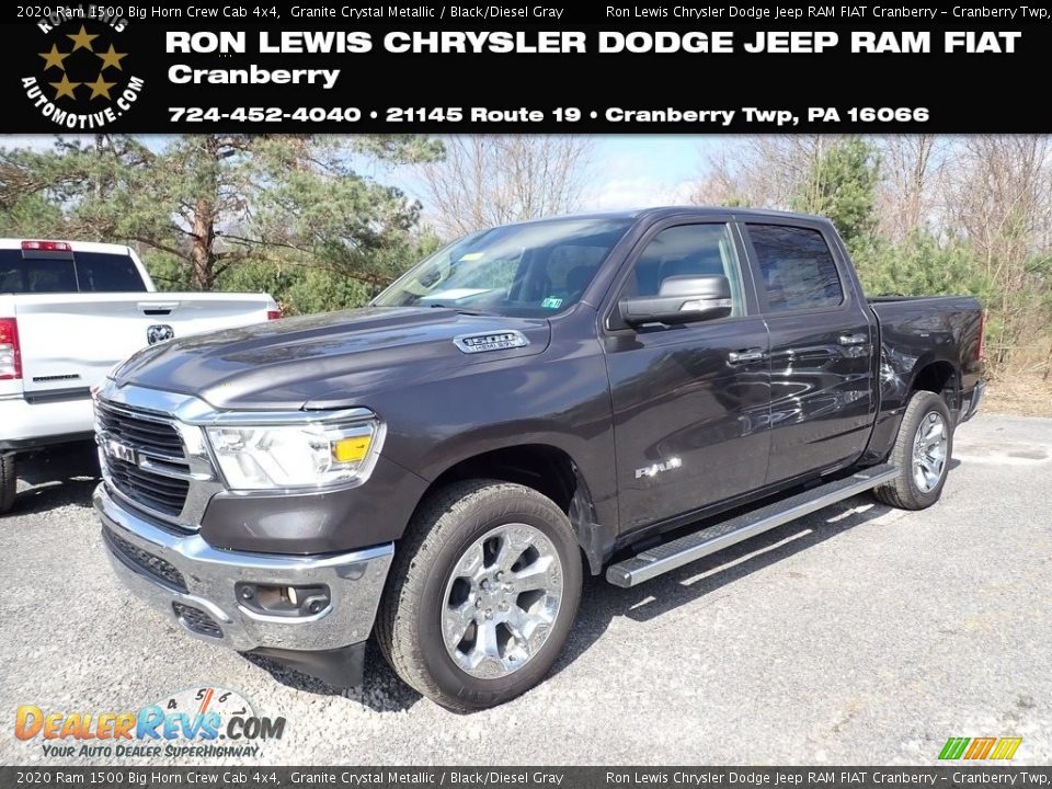 2020 Ram 1500 Big Horn Crew Cab 4x4 Granite Crystal Metallic / Black/Diesel Gray Photo #1