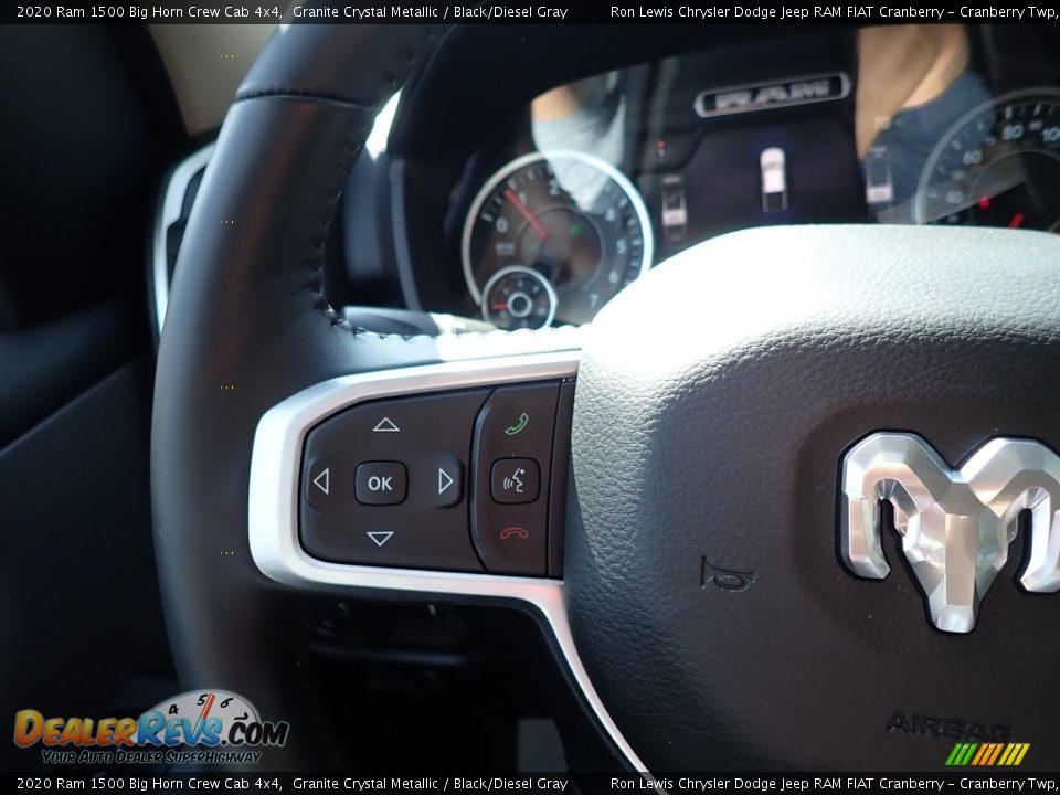 2020 Ram 1500 Big Horn Crew Cab 4x4 Granite Crystal Metallic / Black/Diesel Gray Photo #19