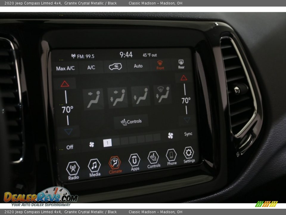 2020 Jeep Compass Limted 4x4 Granite Crystal Metallic / Black Photo #13