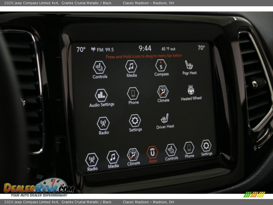 2020 Jeep Compass Limted 4x4 Granite Crystal Metallic / Black Photo #14