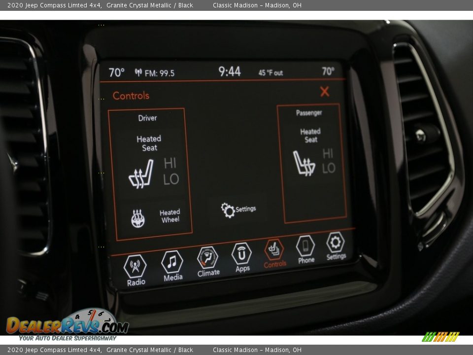 2020 Jeep Compass Limted 4x4 Granite Crystal Metallic / Black Photo #15