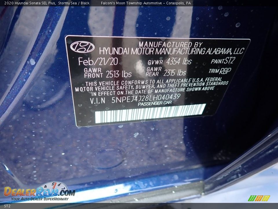 Hyundai Color Code ST2 Stormy Sea