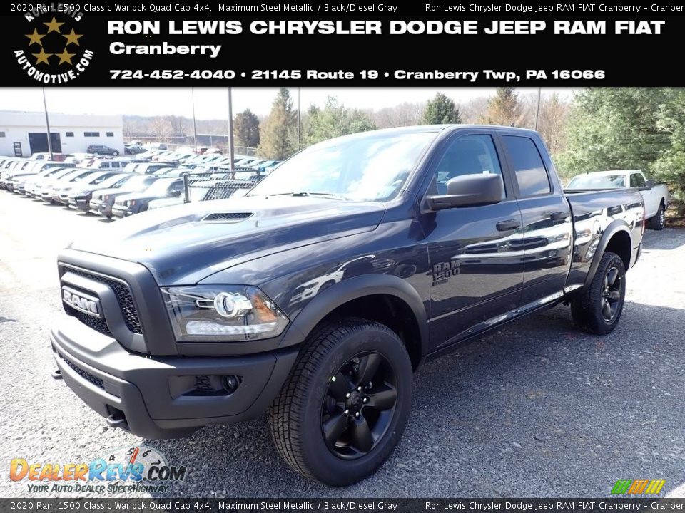 2020 Ram 1500 Classic Warlock Quad Cab 4x4 Maximum Steel Metallic / Black/Diesel Gray Photo #1
