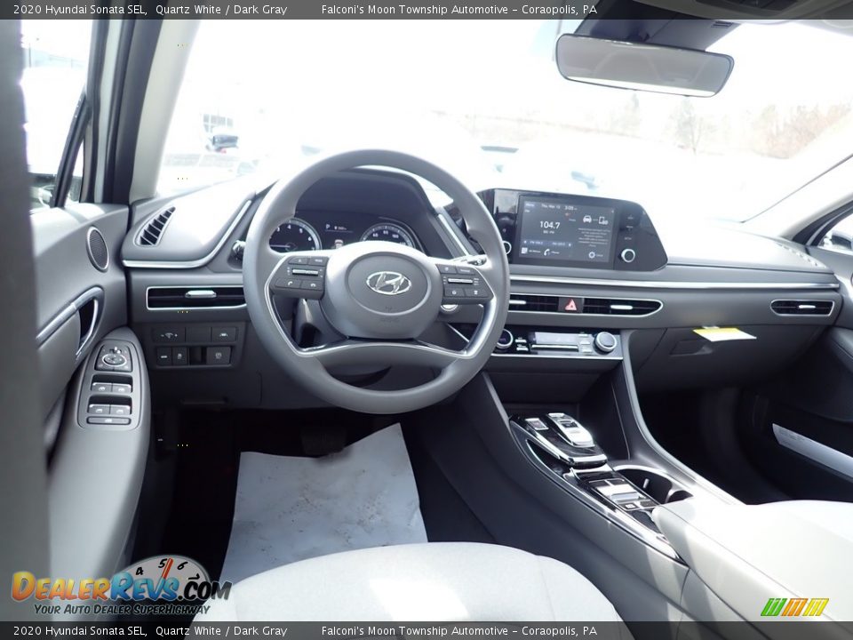 2020 Hyundai Sonata SEL Quartz White / Dark Gray Photo #9