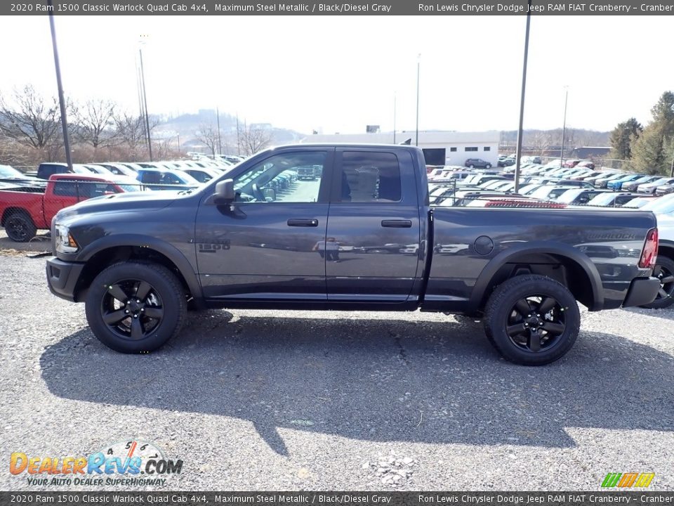 2020 Ram 1500 Classic Warlock Quad Cab 4x4 Maximum Steel Metallic / Black/Diesel Gray Photo #2