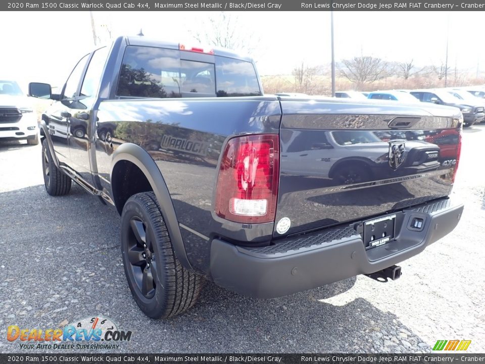 2020 Ram 1500 Classic Warlock Quad Cab 4x4 Maximum Steel Metallic / Black/Diesel Gray Photo #3