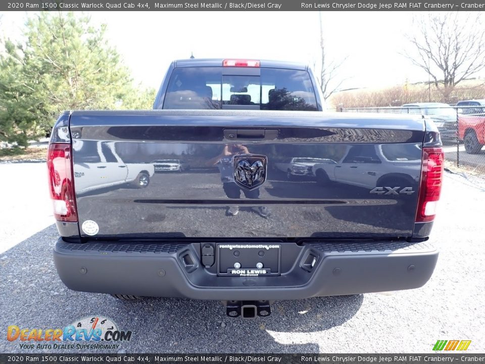 2020 Ram 1500 Classic Warlock Quad Cab 4x4 Maximum Steel Metallic / Black/Diesel Gray Photo #4