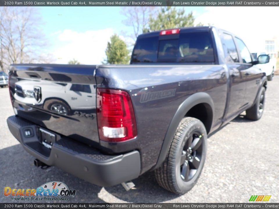 2020 Ram 1500 Classic Warlock Quad Cab 4x4 Maximum Steel Metallic / Black/Diesel Gray Photo #5