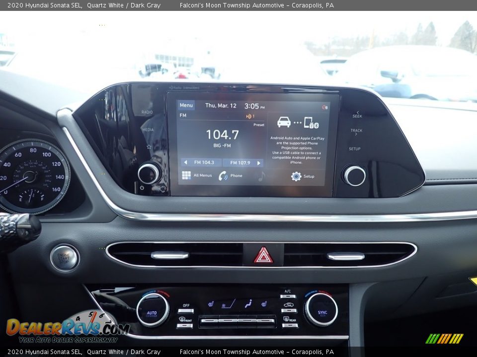 2020 Hyundai Sonata SEL Quartz White / Dark Gray Photo #13