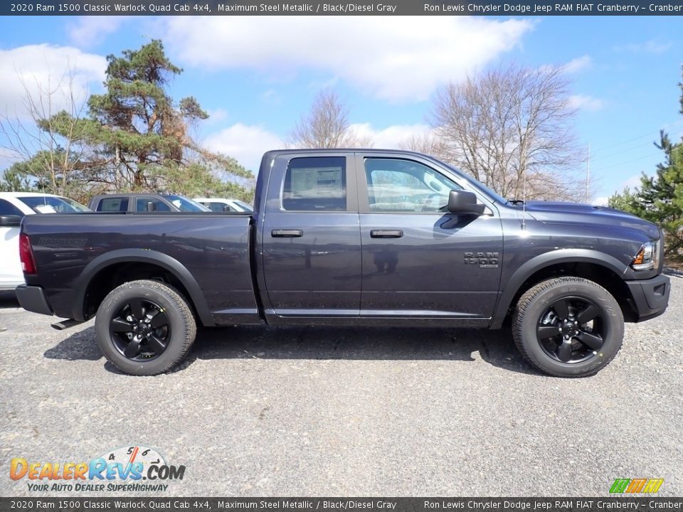 2020 Ram 1500 Classic Warlock Quad Cab 4x4 Maximum Steel Metallic / Black/Diesel Gray Photo #6
