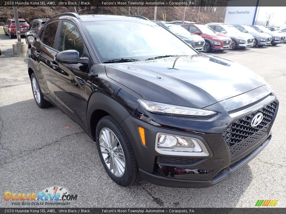 2020 Hyundai Kona SEL AWD Ultra Black / Black Photo #3