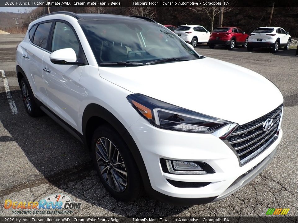 2020 Hyundai Tucson Ultimate AWD Cream White Pearl / Beige Photo #3