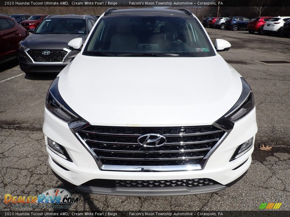 2020 Hyundai Tucson Ultimate AWD Cream White Pearl / Beige Photo #4