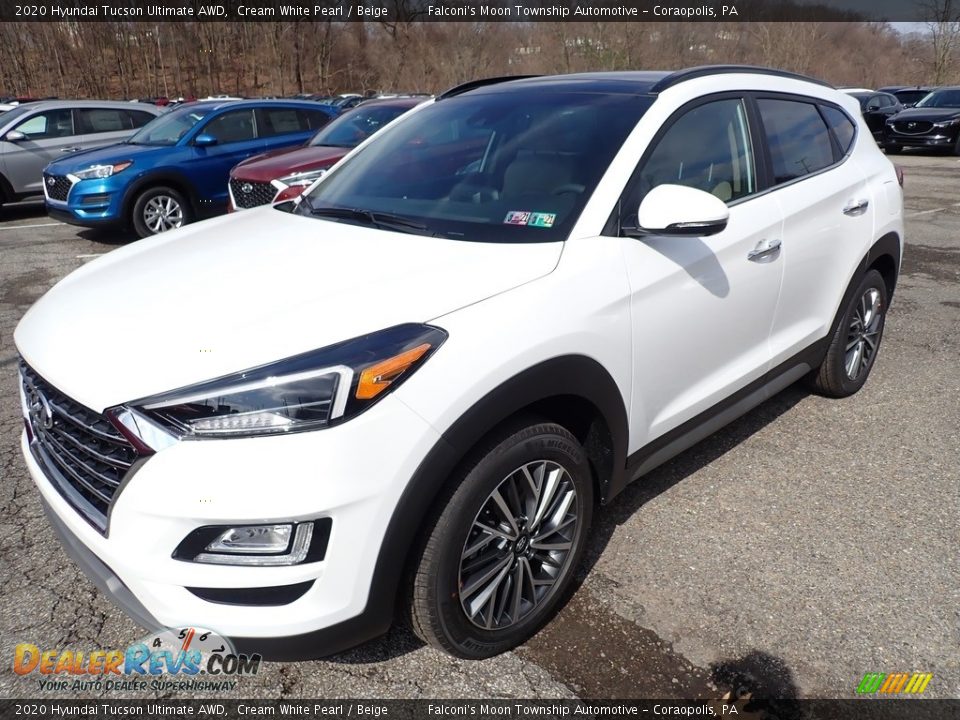 2020 Hyundai Tucson Ultimate AWD Cream White Pearl / Beige Photo #5