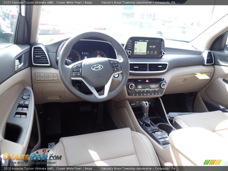 2020 Hyundai Tucson Ultimate AWD Cream White Pearl / Beige Photo #9