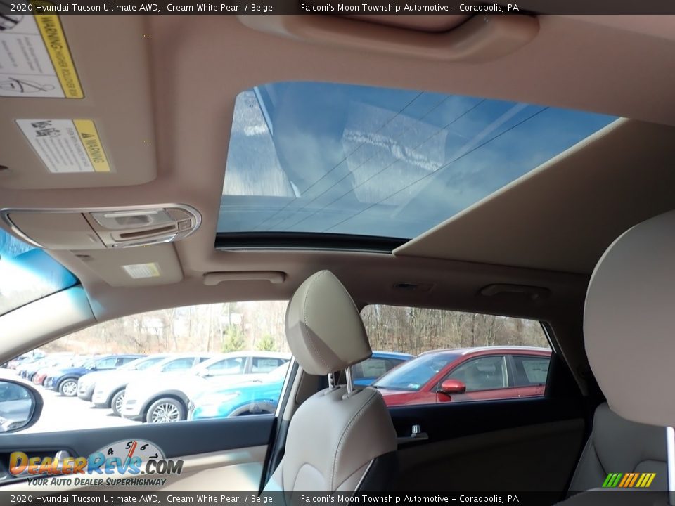 2020 Hyundai Tucson Ultimate AWD Cream White Pearl / Beige Photo #13