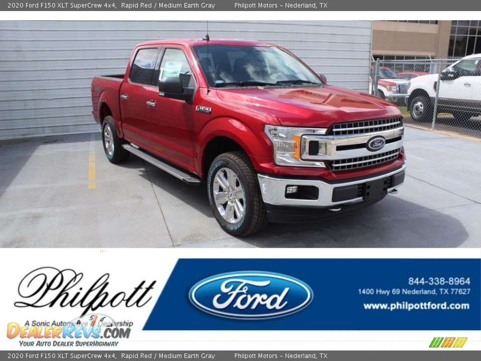 2020 Ford F150 XLT SuperCrew 4x4 Rapid Red / Medium Earth Gray Photo #1
