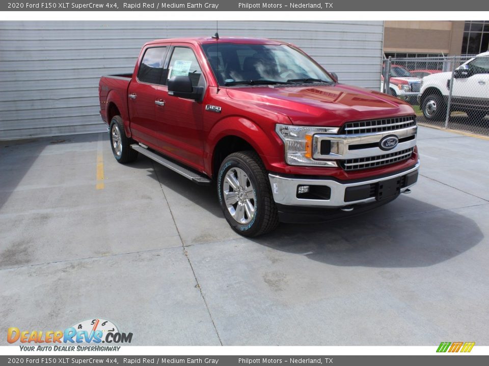 2020 Ford F150 XLT SuperCrew 4x4 Rapid Red / Medium Earth Gray Photo #2