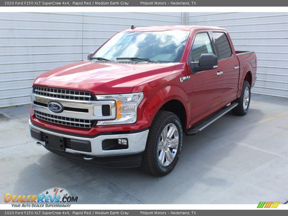 2020 Ford F150 XLT SuperCrew 4x4 Rapid Red / Medium Earth Gray Photo #4