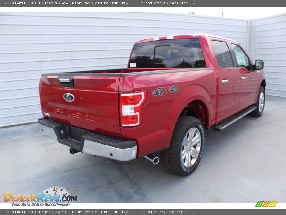 2020 Ford F150 XLT SuperCrew 4x4 Rapid Red / Medium Earth Gray Photo #8
