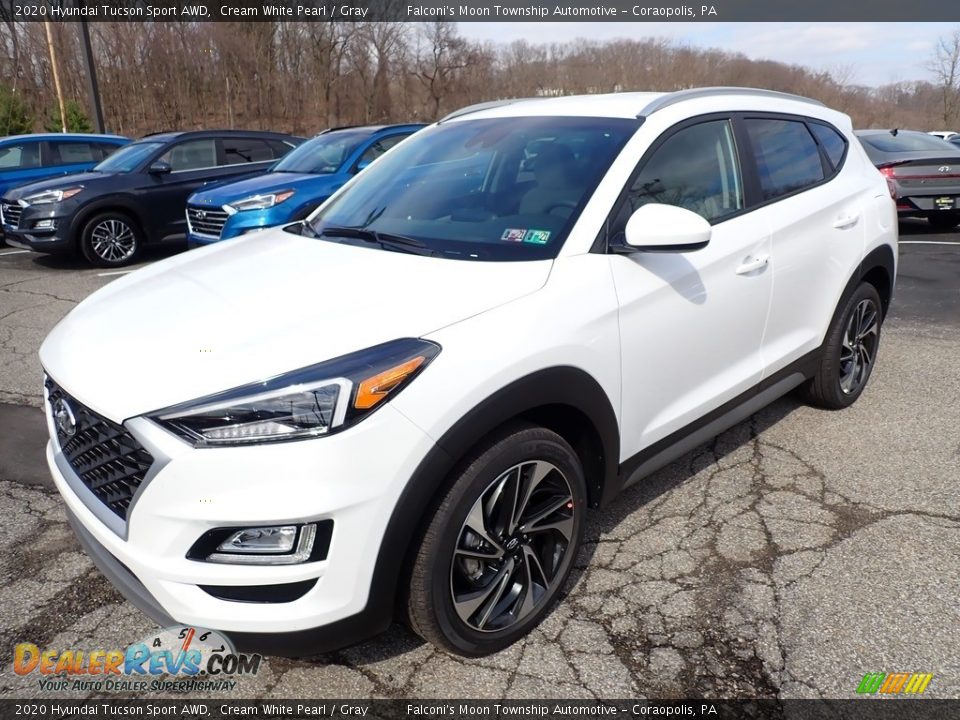 2020 Hyundai Tucson Sport AWD Cream White Pearl / Gray Photo #5