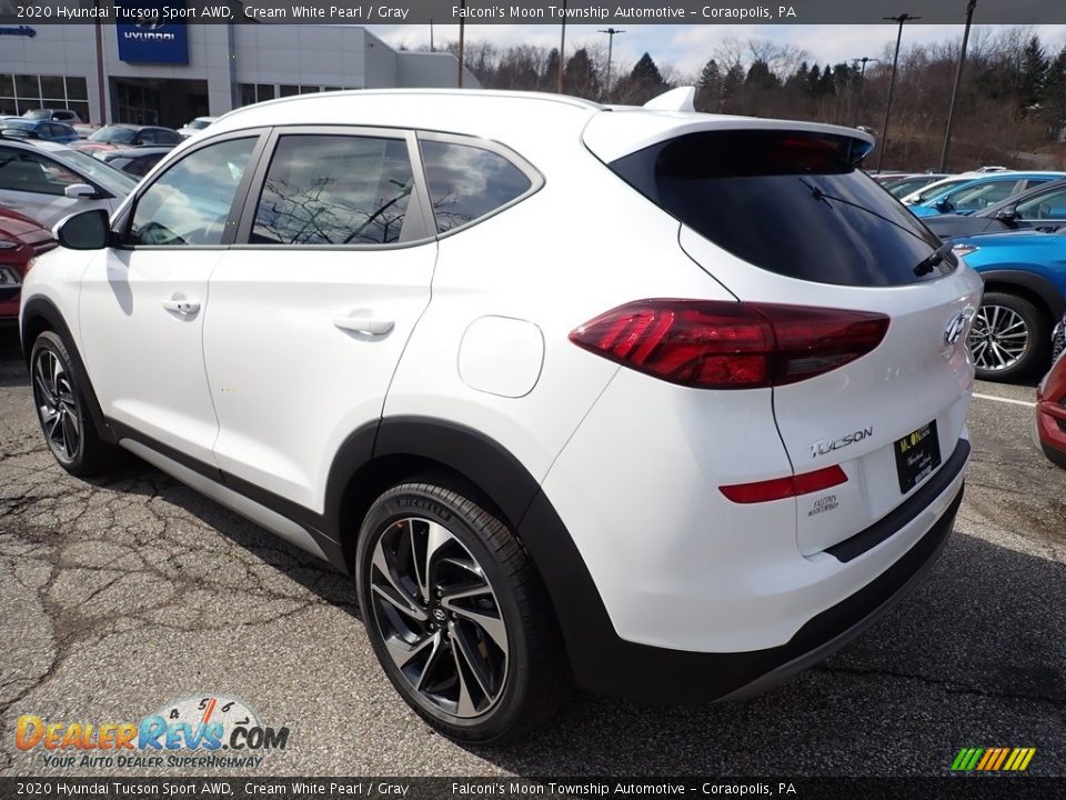 2020 Hyundai Tucson Sport AWD Cream White Pearl / Gray Photo #6
