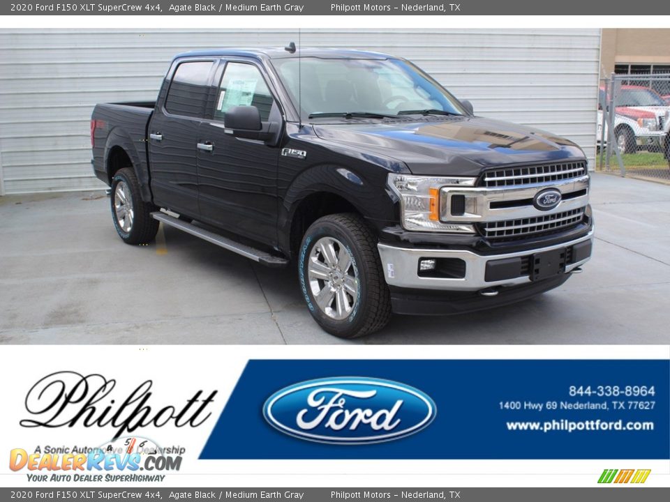 2020 Ford F150 XLT SuperCrew 4x4 Agate Black / Medium Earth Gray Photo #1