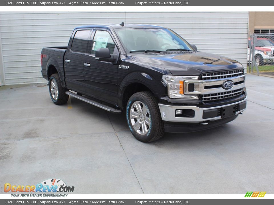 2020 Ford F150 XLT SuperCrew 4x4 Agate Black / Medium Earth Gray Photo #2