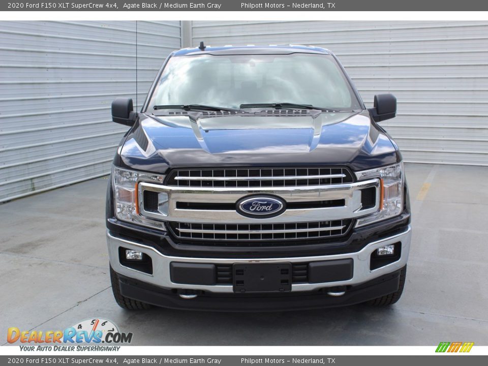 2020 Ford F150 XLT SuperCrew 4x4 Agate Black / Medium Earth Gray Photo #3