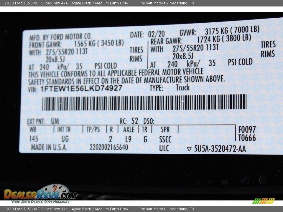 2020 Ford F150 XLT SuperCrew 4x4 Agate Black / Medium Earth Gray Photo #23