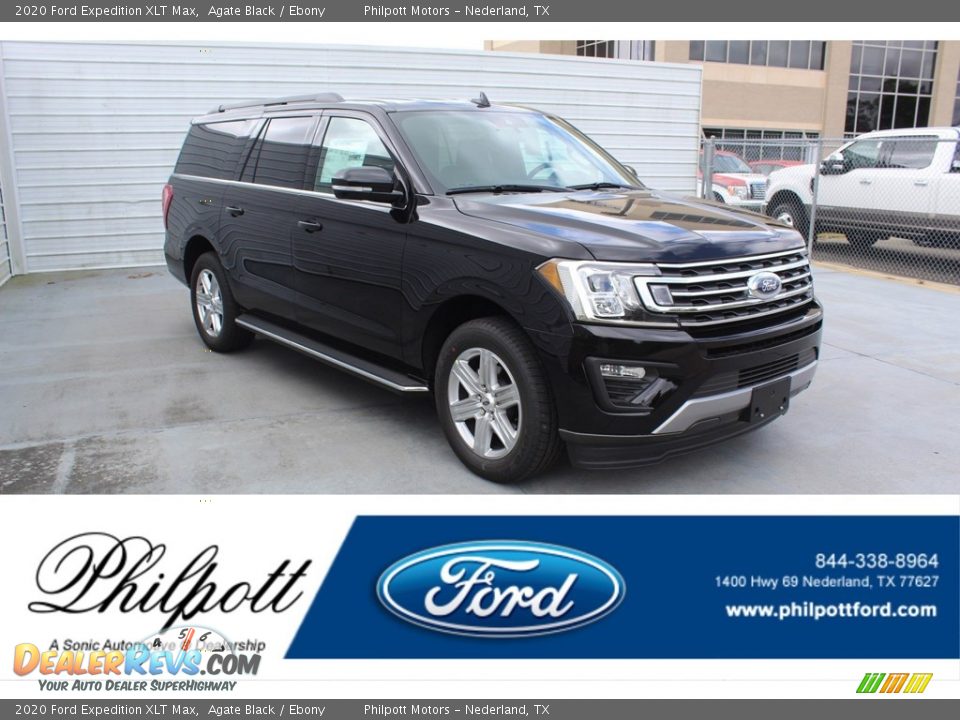 2020 Ford Expedition XLT Max Agate Black / Ebony Photo #1