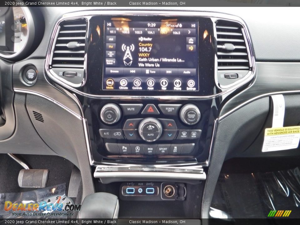2020 Jeep Grand Cherokee Limited 4x4 Bright White / Black Photo #13