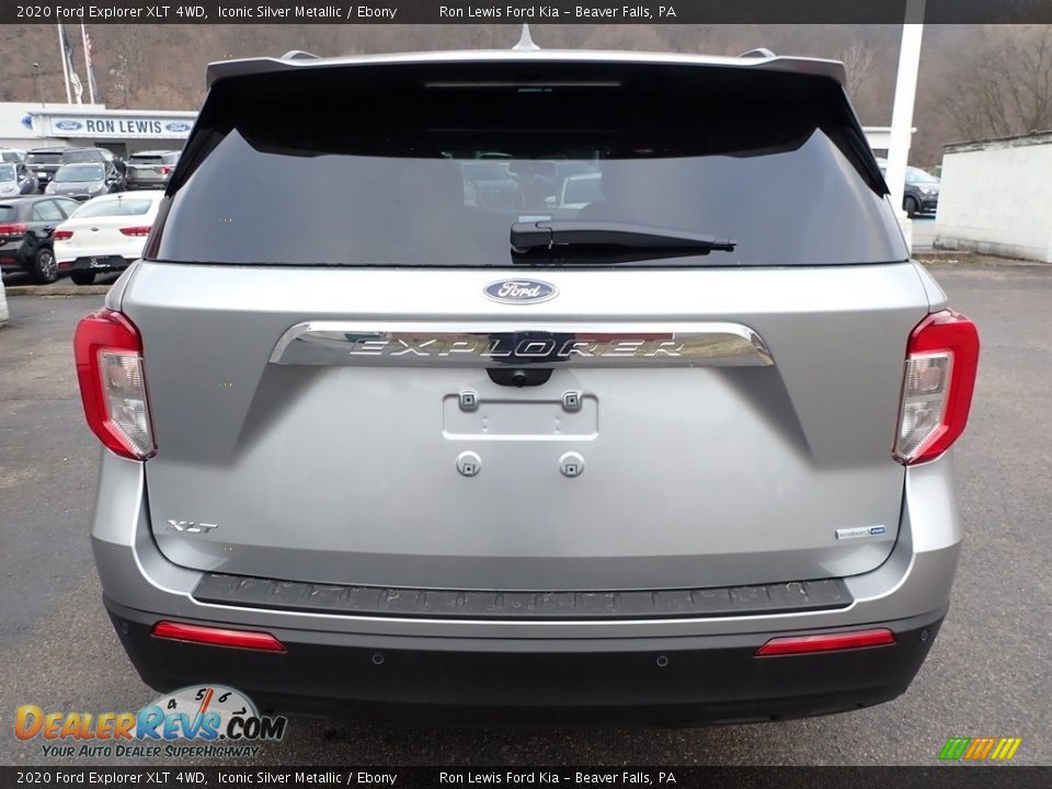 2020 Ford Explorer XLT 4WD Iconic Silver Metallic / Ebony Photo #3