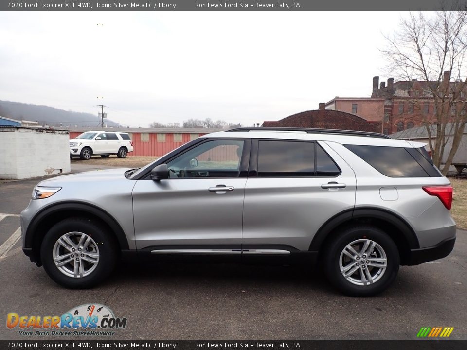 2020 Ford Explorer XLT 4WD Iconic Silver Metallic / Ebony Photo #7
