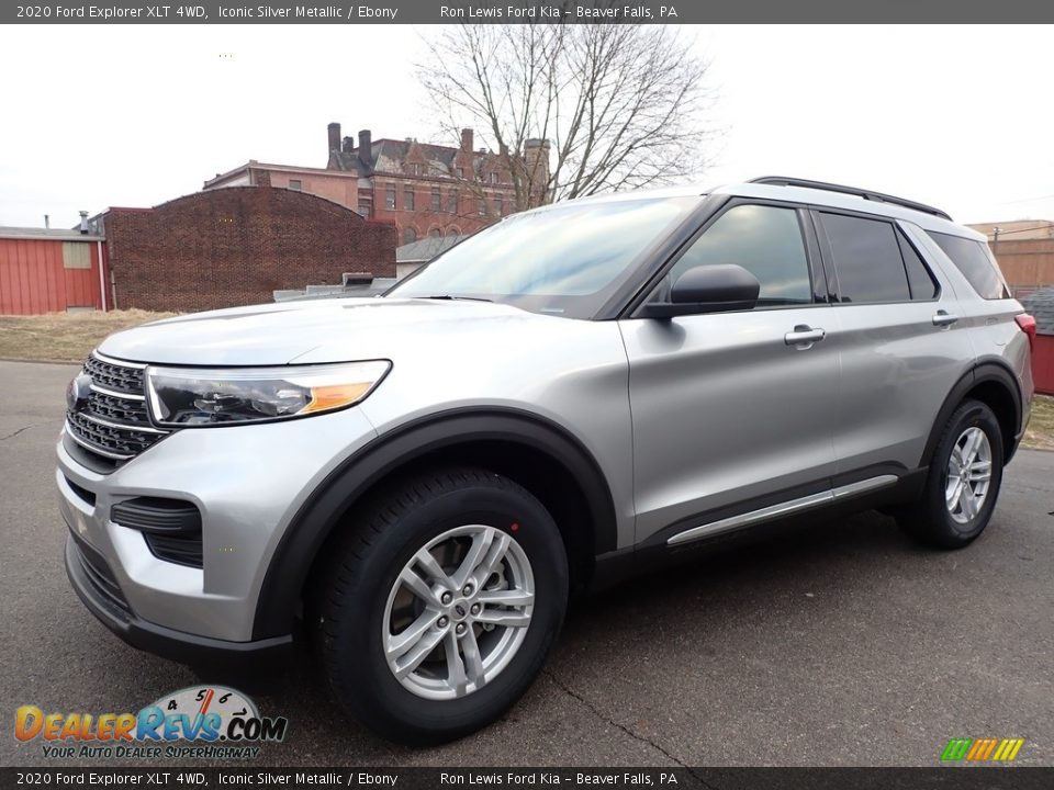 2020 Ford Explorer XLT 4WD Iconic Silver Metallic / Ebony Photo #8