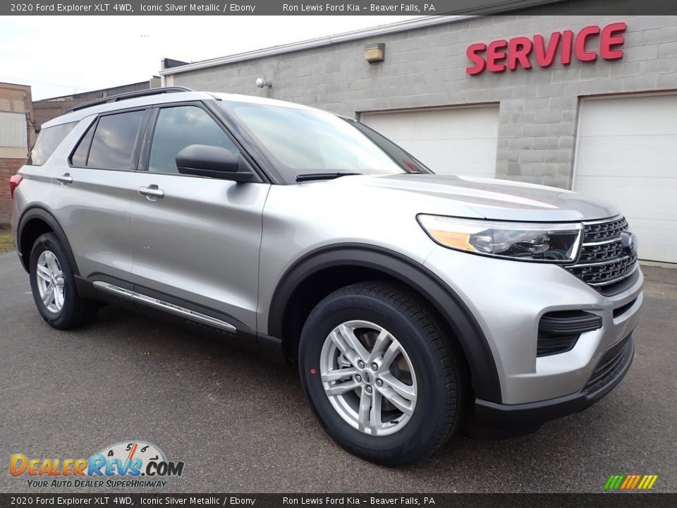 2020 Ford Explorer XLT 4WD Iconic Silver Metallic / Ebony Photo #10