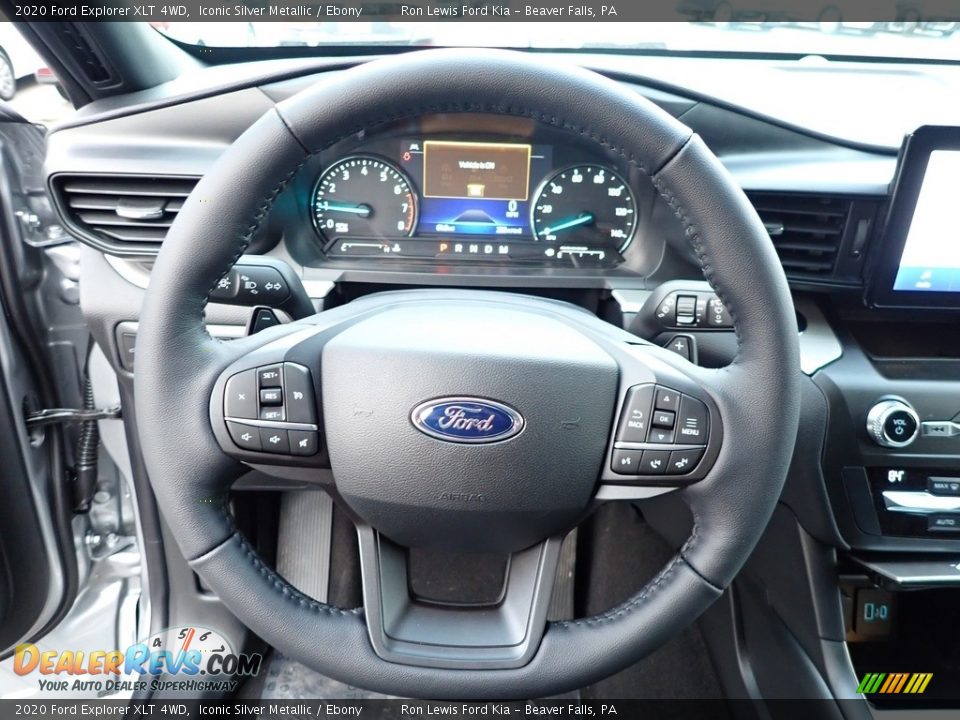 2020 Ford Explorer XLT 4WD Iconic Silver Metallic / Ebony Photo #18
