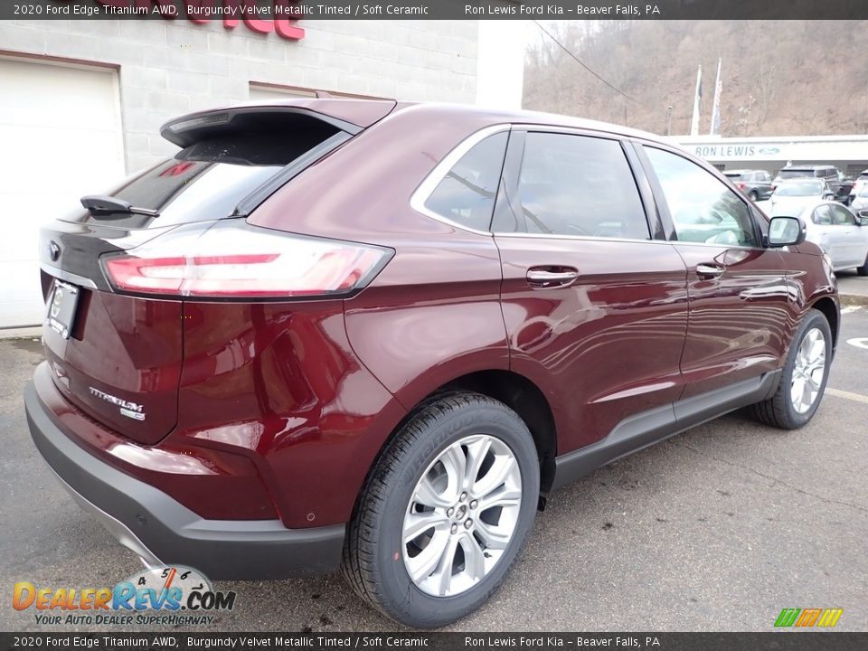 2020 Ford Edge Titanium AWD Burgundy Velvet Metallic Tinted / Soft Ceramic Photo #2
