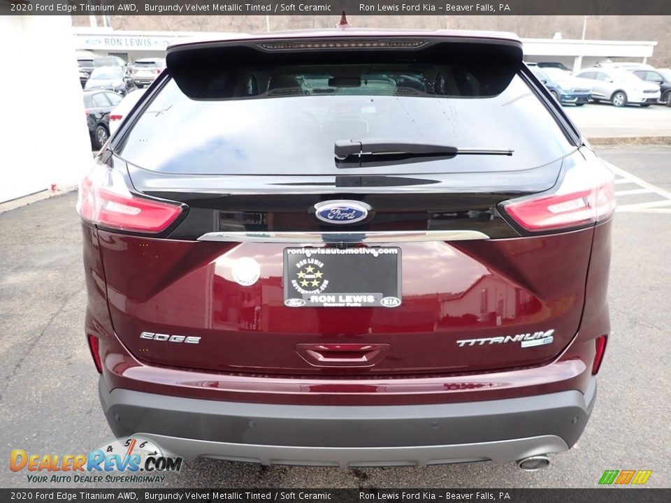 2020 Ford Edge Titanium AWD Burgundy Velvet Metallic Tinted / Soft Ceramic Photo #3