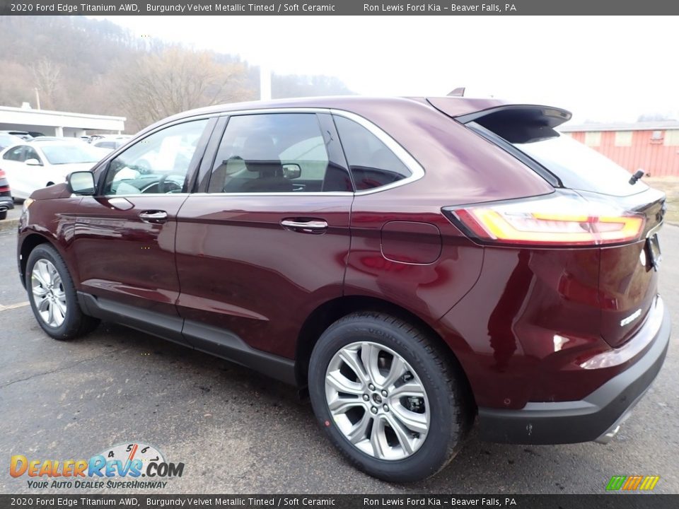2020 Ford Edge Titanium AWD Burgundy Velvet Metallic Tinted / Soft Ceramic Photo #5