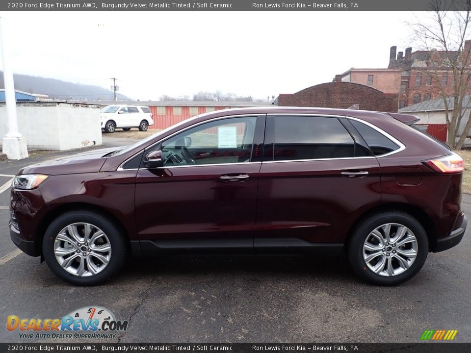 2020 Ford Edge Titanium AWD Burgundy Velvet Metallic Tinted / Soft Ceramic Photo #6