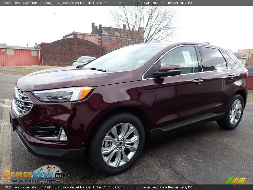 2020 Ford Edge Titanium AWD Burgundy Velvet Metallic Tinted / Soft Ceramic Photo #7