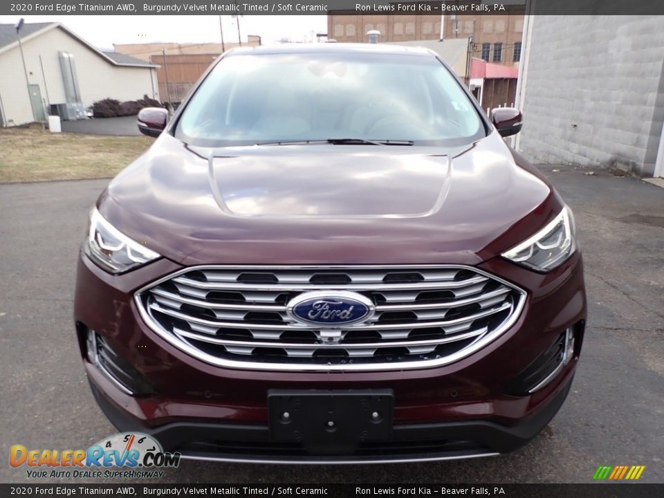 2020 Ford Edge Titanium AWD Burgundy Velvet Metallic Tinted / Soft Ceramic Photo #8