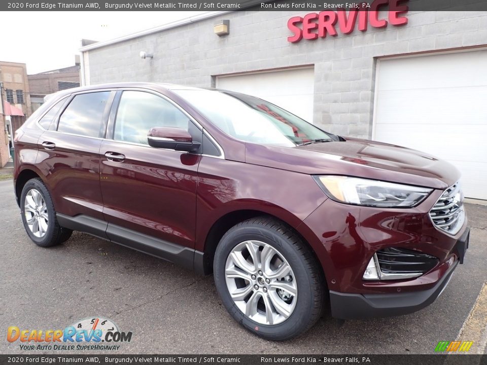 2020 Ford Edge Titanium AWD Burgundy Velvet Metallic Tinted / Soft Ceramic Photo #9