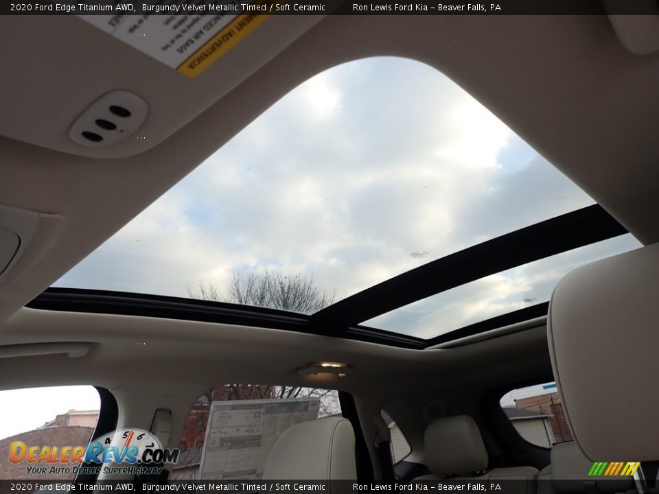 2020 Ford Edge Titanium AWD Burgundy Velvet Metallic Tinted / Soft Ceramic Photo #13